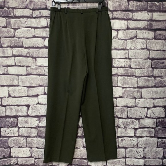 JM Collection Olive Green Pants Size 12 - Picture 6 of 11